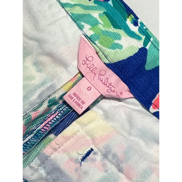 Lilly Pulitzer Size 0 Beckon Blue Wake Up Call Shorts NWT - Picture 3 of 7